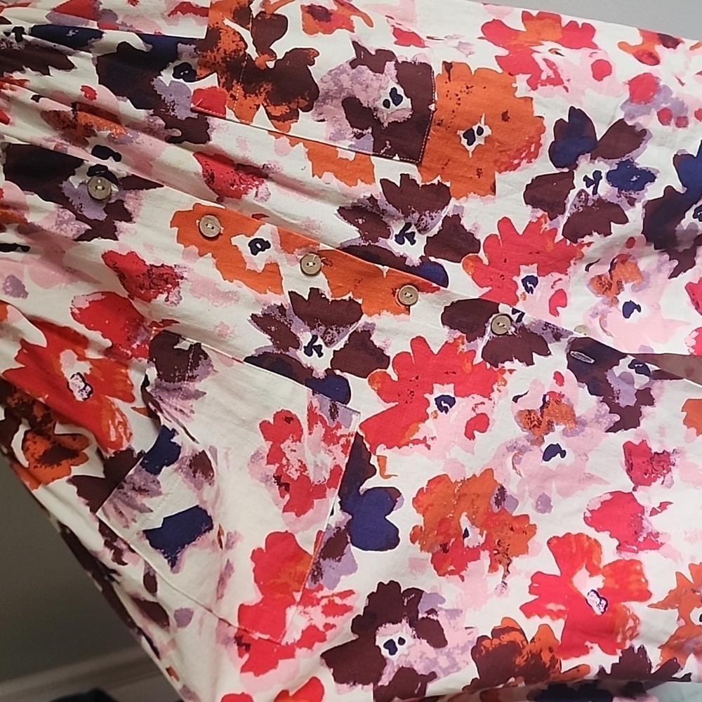 One Clothing Floral Linen Blend Summer Dress Size XS